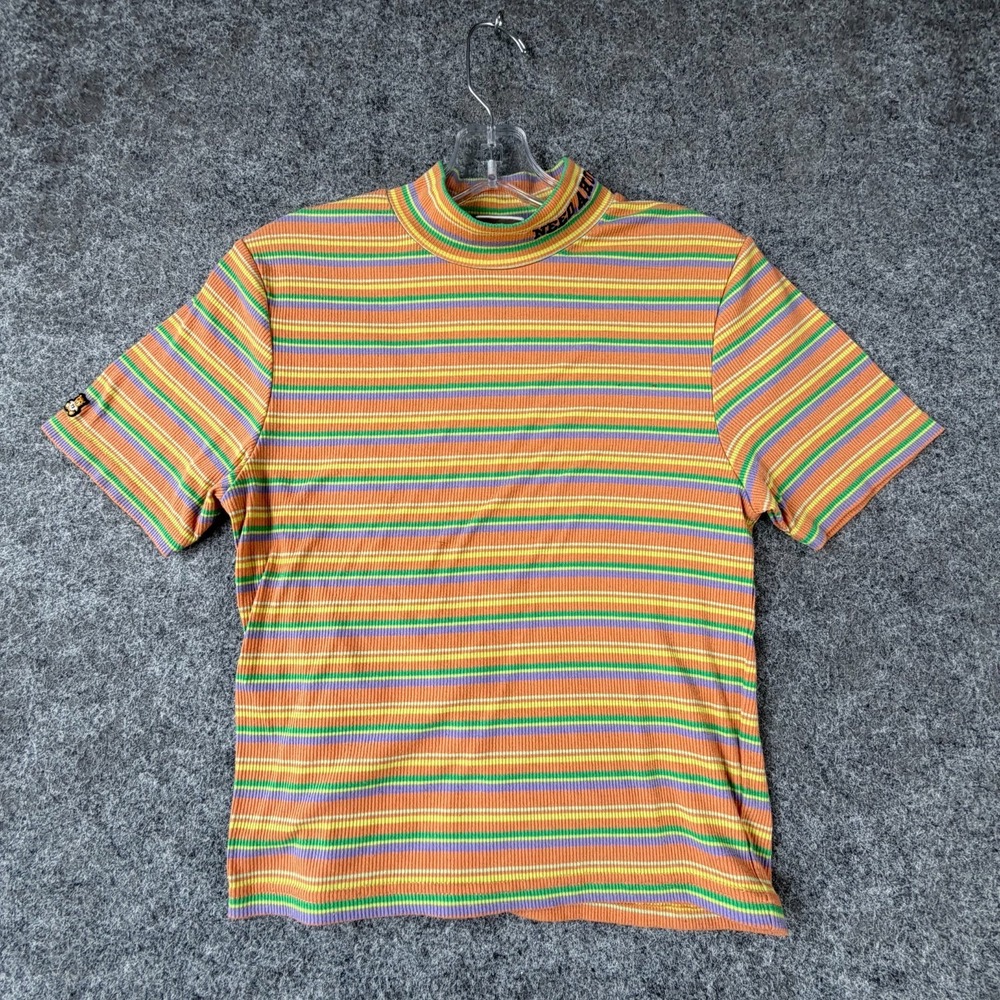 Teddy Fresh Need a Hug T Shirt Womens Largeβ Multicolor Striped Rayon Stretch